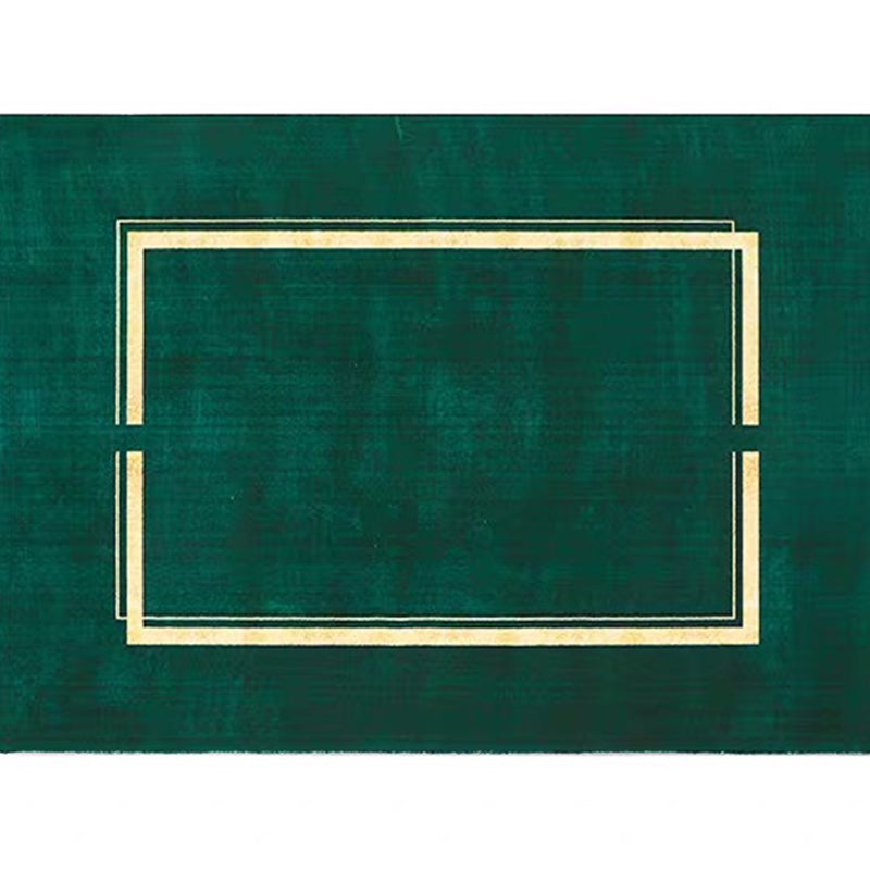 BowLift | Blackgreen Living Room Carpet Trendy Geometric Pattern Area Carpet Cotton Blend Pet Friendly Carpet