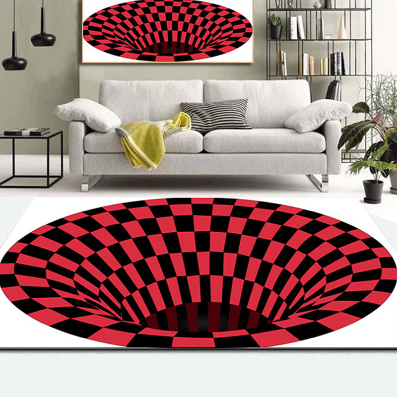 BowLift | Colorful Living Room Rug Funky 3D Geometric Rug for Indoor Use Synthetic Non-Slip Back Washable Rug