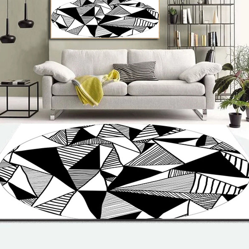 BowLift | Colorful Living Room Rug Funky 3D Geometric Rug for Indoor Use Synthetic Non-Slip Back Washable Rug