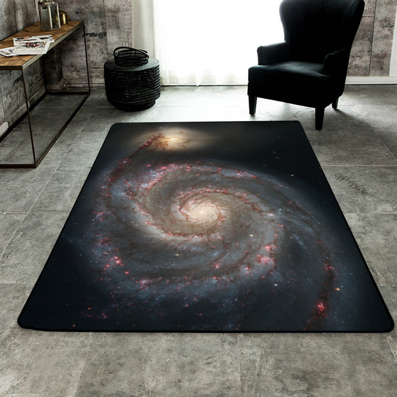 BowLift | Calming Kids Rug Multicolor 3D Starry Sky Pattern Rug Polypropylene Non-slip Machine Washable Rug