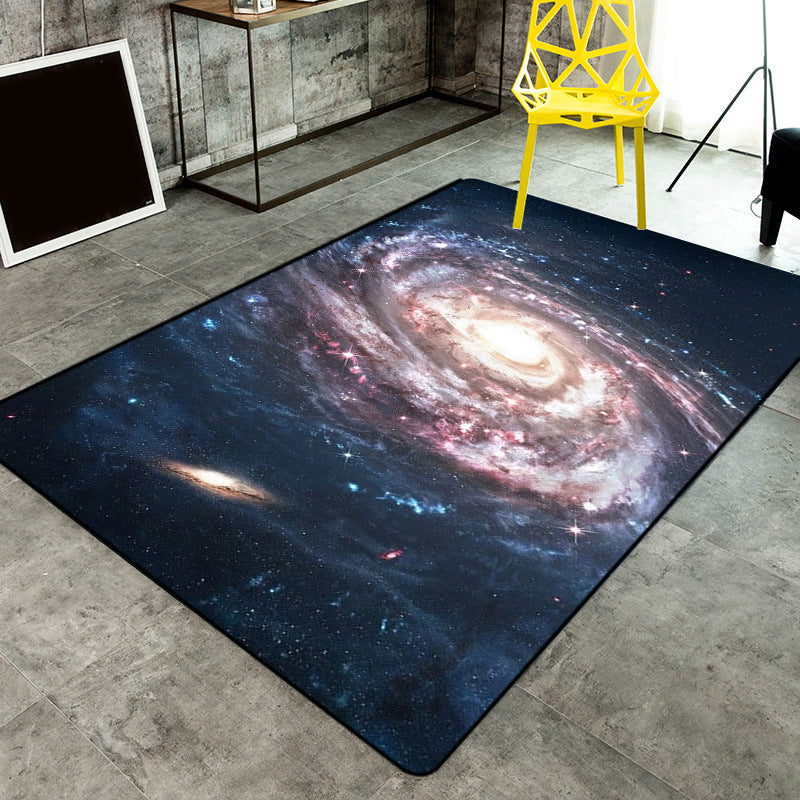 BowLift | Calming Kids Rug Multicolor 3D Starry Sky Pattern Rug Polypropylene Non-slip Machine Washable Rug