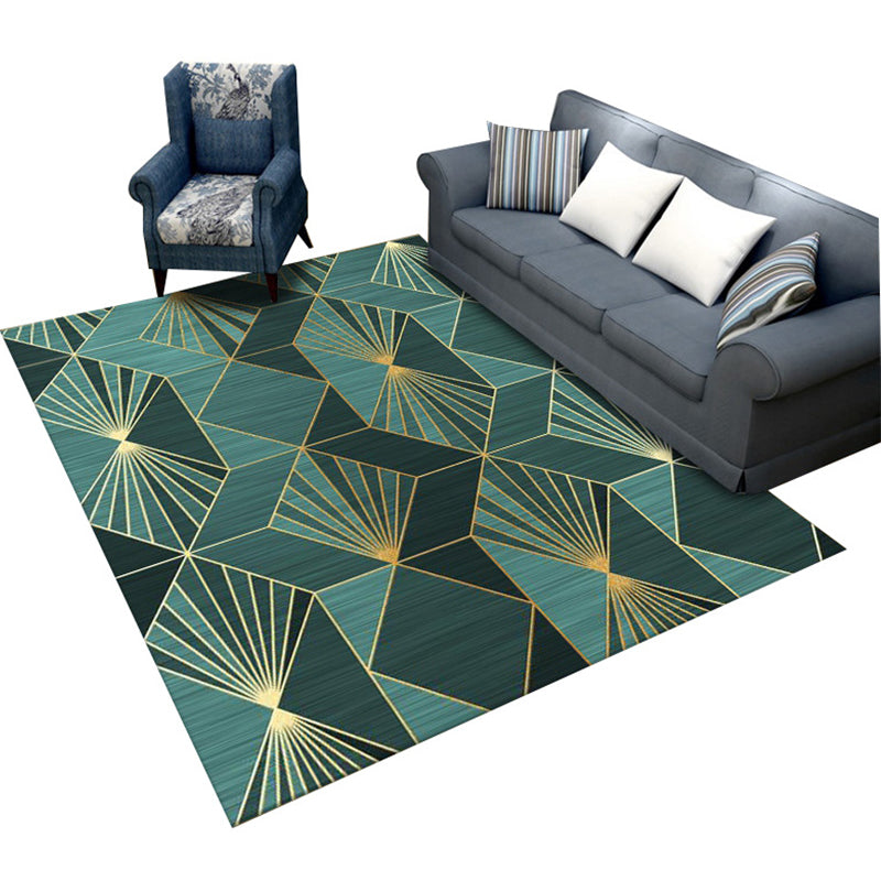 BowLift | Simple Color Block Rug Multicolored Synthetic Area Rug Non-Slip Back Washable Easy-Care Rug for the Living Room