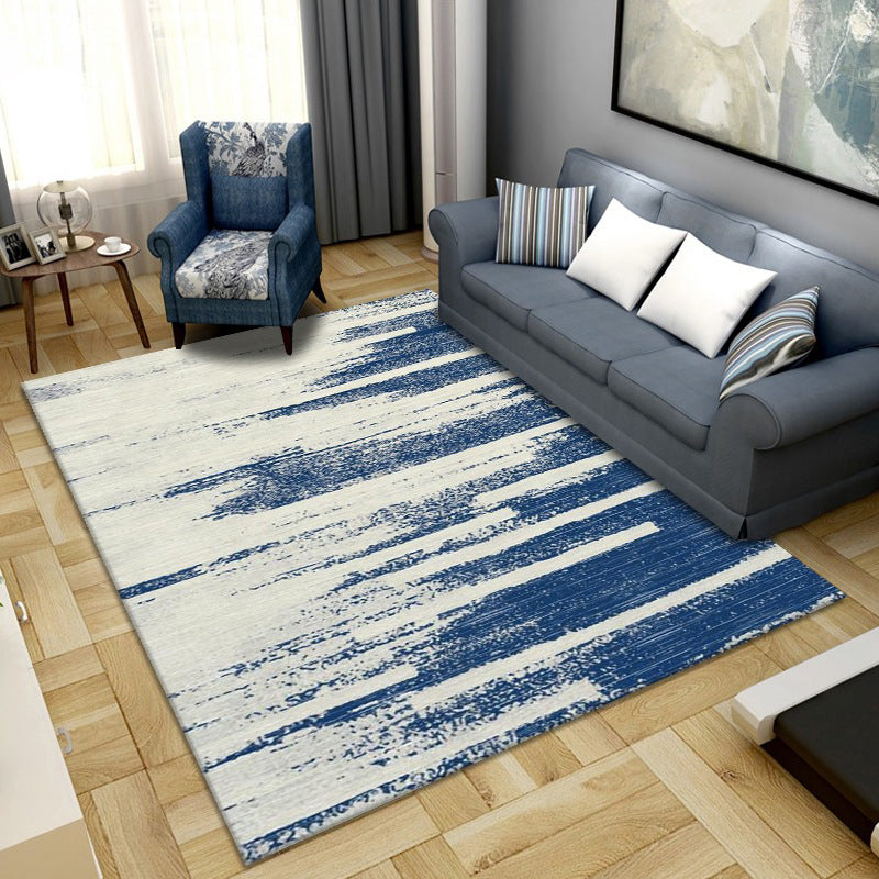 BowLift | Simple Color Block Rug Multicolored Synthetic Area Rug Non-Slip Back Washable Easy-Care Rug for the Living Room