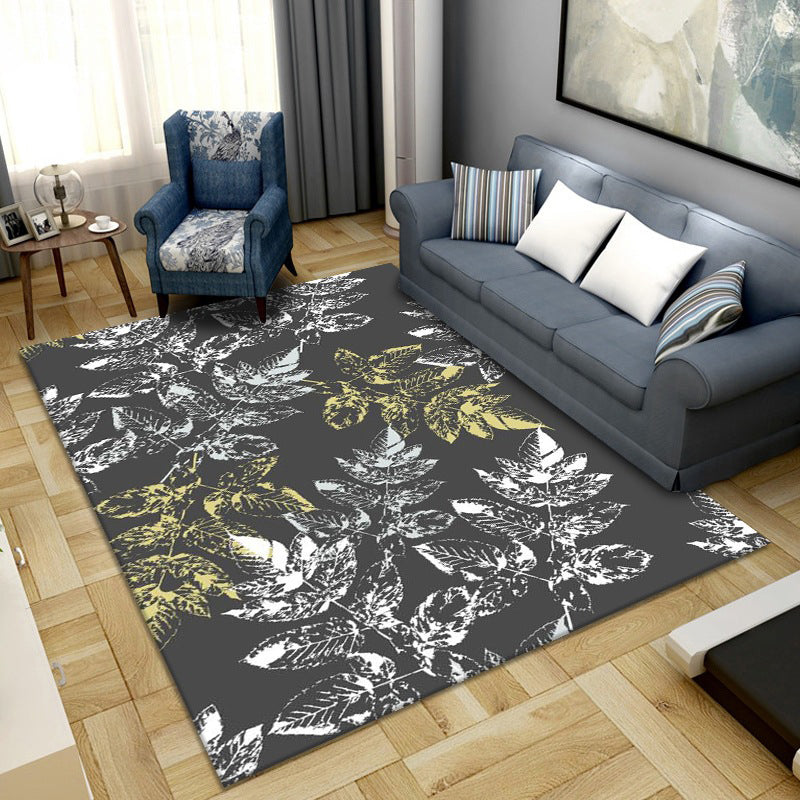 BowLift | Simple Color Block Rug Multicolored Synthetic Area Rug Non-Slip Back Washable Easy-Care Rug for the Living Room