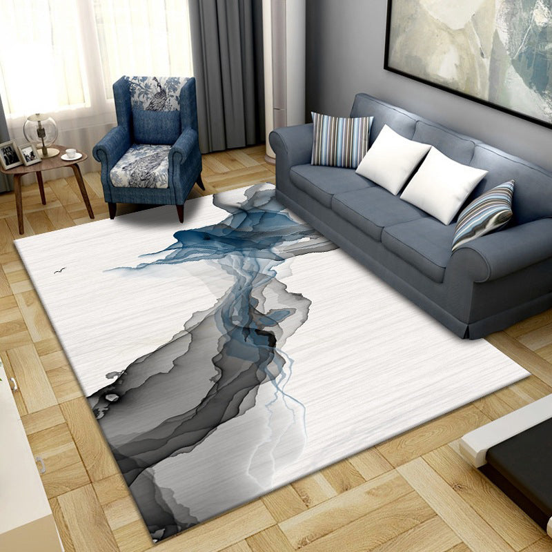 BowLift | Simple Color Block Rug Multicolored Synthetic Area Rug Non-Slip Back Washable Easy-Care Rug for the Living Room