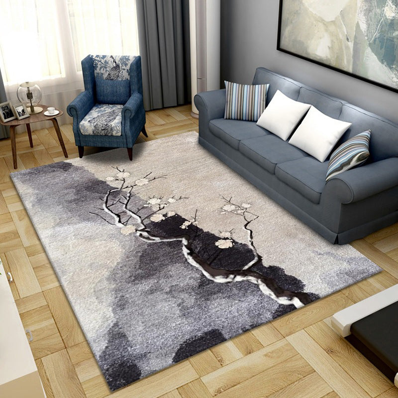 BowLift | Simple Color Block Rug Multicolored Synthetic Area Rug Non-Slip Back Washable Easy-Care Rug for the Living Room