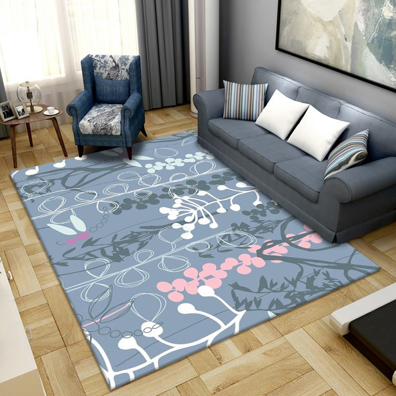 BowLift | Simple Color Block Rug Multicolored Synthetic Area Rug Non-Slip Back Washable Easy-Care Rug for the Living Room