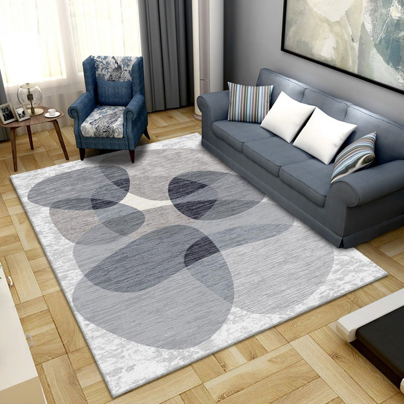 BowLift | Simple Color Block Rug Multicolored Synthetic Area Rug Non-Slip Back Washable Easy-Care Rug for the Living Room