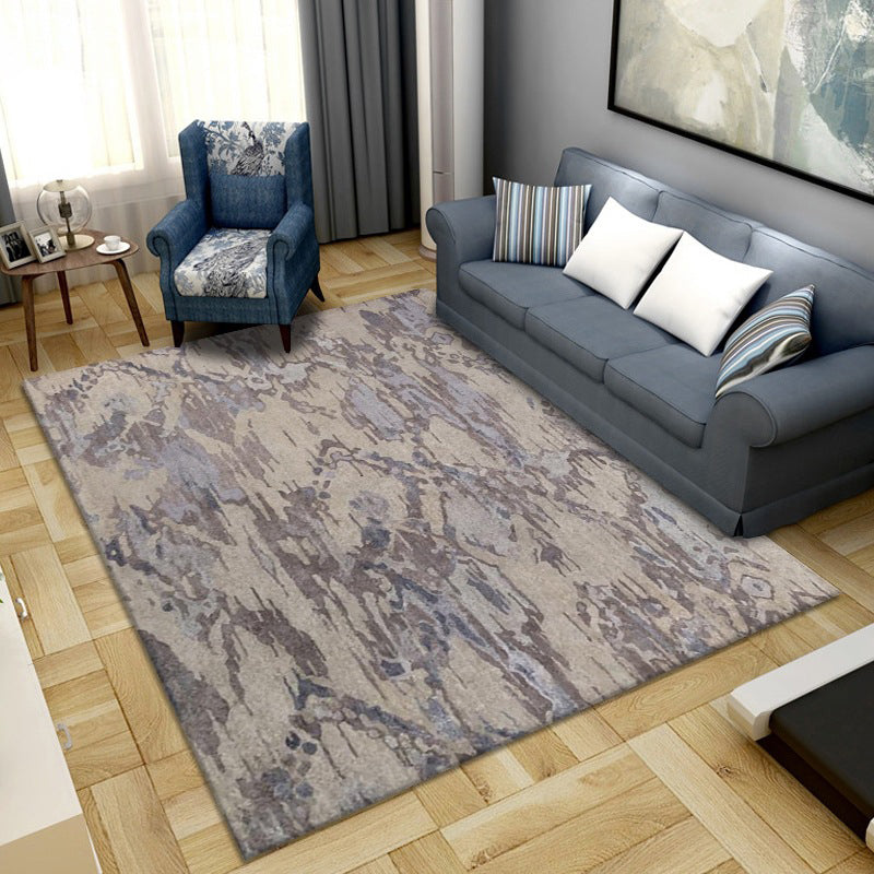 BowLift | Simple Color Block Rug Multicolored Synthetic Area Rug Non-Slip Back Washable Easy-Care Rug for the Living Room