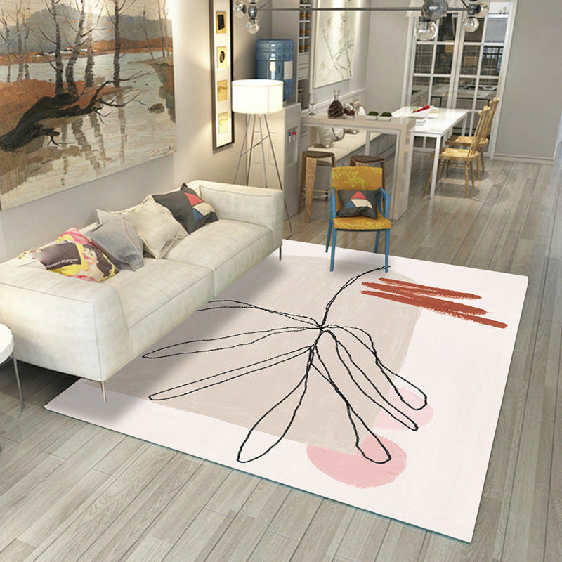 BowLift | Japanese Rug Polyester Color Broken Area Rug Non-Slip Washable Indoor Rug for Parlor