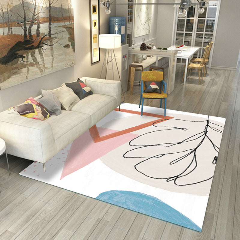 BowLift | Japanese Rug Polyester Color Broken Area Rug Non-Slip Washable Indoor Rug for Parlor