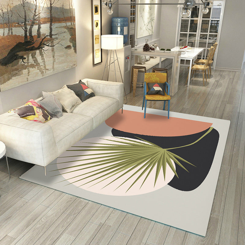 BowLift | Japanese Rug Polyester Color Broken Area Rug Non-Slip Washable Indoor Rug for Parlor
