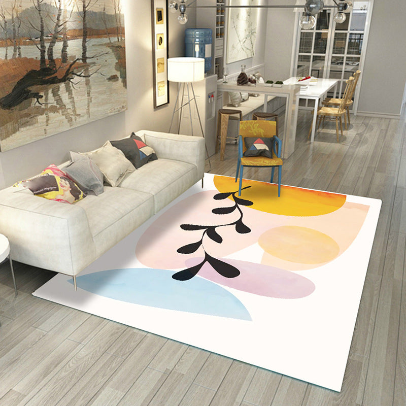 BowLift | Japanese Rug Polyester Color Broken Area Rug Non-Slip Washable Indoor Rug for Parlor
