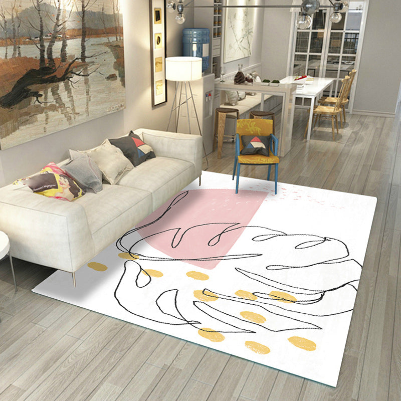 BowLift | Japanese Rug Polyester Color Broken Area Rug Non-Slip Washable Indoor Rug for Parlor
