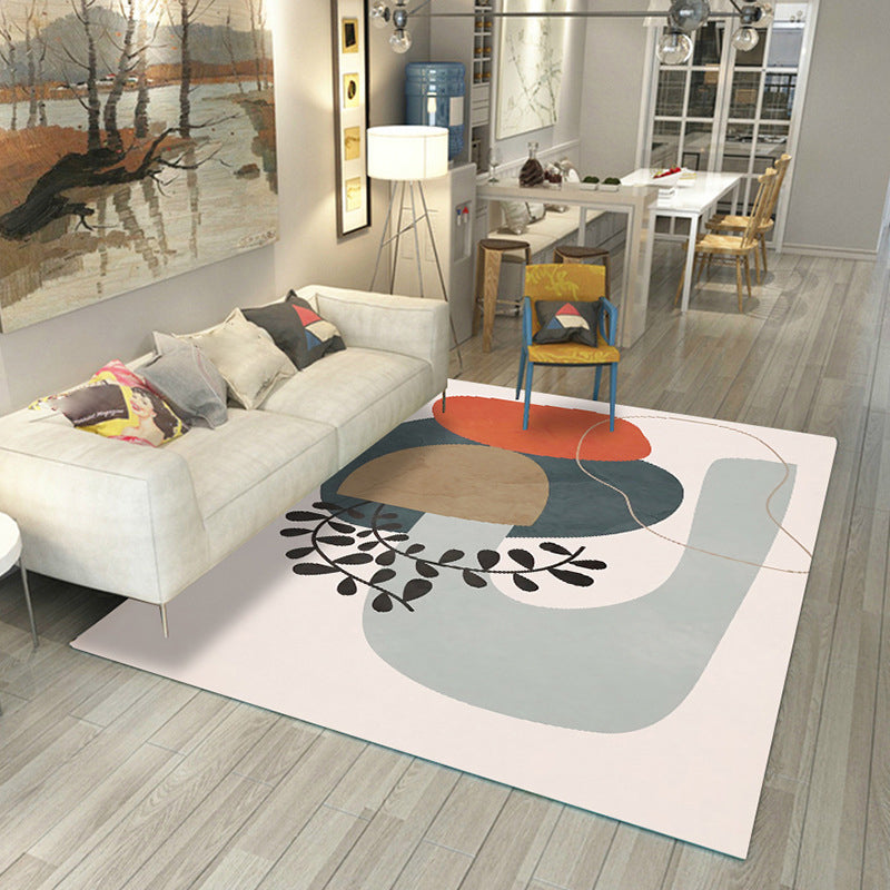 BowLift | Japanese Rug Polyester Color Broken Area Rug Non-Slip Washable Indoor Rug for Parlor