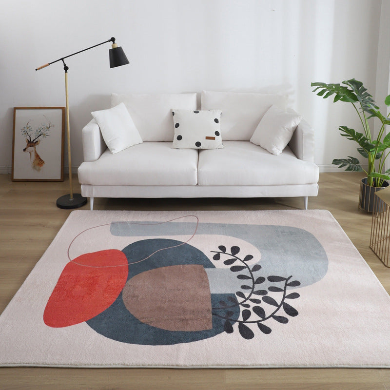 BowLift | Comfort Living Room Rug Multicolor Cartoon Print Rug Non-Slip Base Pet-Friendly Rug