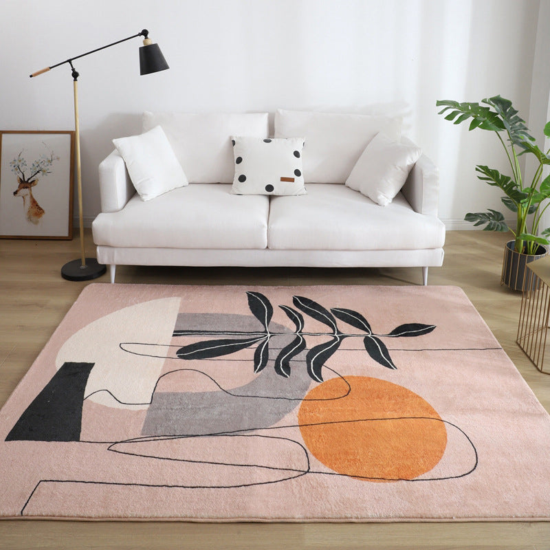 BowLift | Comfort Living Room Rug Multicolor Cartoon Print Rug Non-Slip Base Pet-Friendly Rug