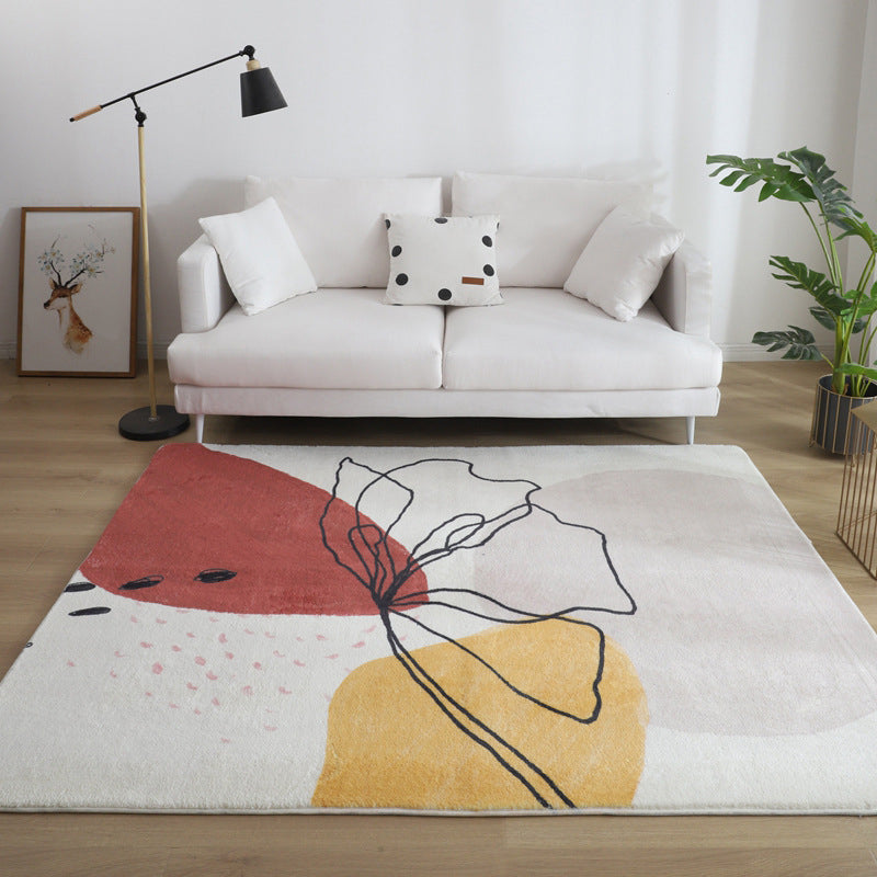 BowLift | Comfort Living Room Rug Multicolor Cartoon Print Rug Non-Slip Base Pet-Friendly Rug