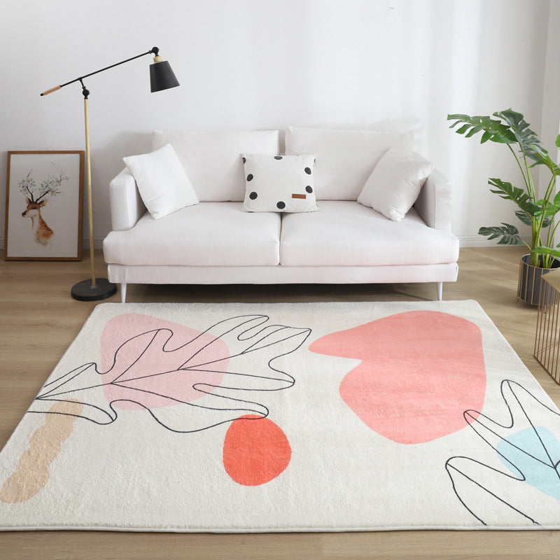 BowLift | Comfort Living Room Rug Multicolor Cartoon Print Rug Non-Slip Base Pet-Friendly Rug
