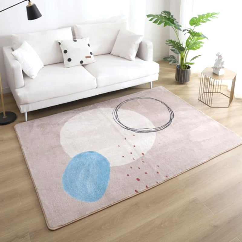 BowLift | Relaxing Color Block Rug Multicolored Acrylic Area Rug Non-Slip Back Stain Resistant Indoor Rug for Bedroom