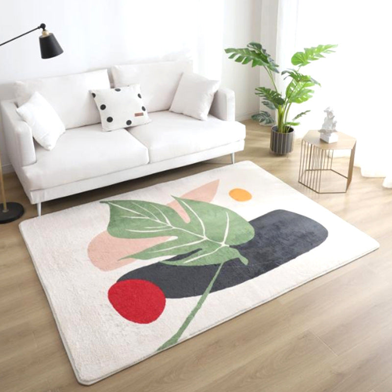 BowLift | Relaxing Color Block Rug Multicolored Acrylic Area Rug Non-Slip Back Stain Resistant Indoor Rug for Bedroom