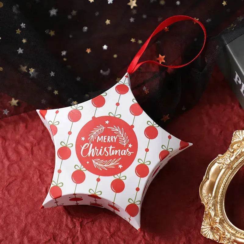 BowLift | Christmas Gift Boxes Santa Claus Candy Box Star Shape Merry Christmas Boxes Bags for Home New Year Xmas Decor Kids Gifts