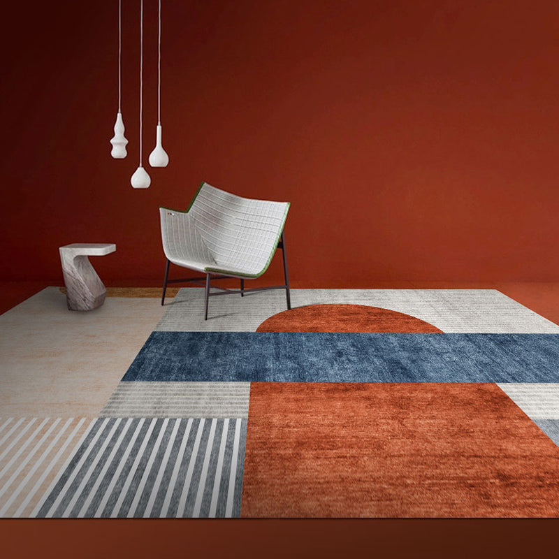 BowLift | Glam Abstract Print Rug Multicolor Cotton Blend Rug Pet Friendly Easy Care Indoor Rug for Living Room