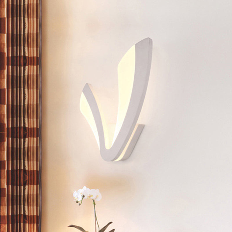 BowLift | Acrylic V-Shape LED Wall Mounted Light Simplicity White Wall Lamp Lighting for Bedside