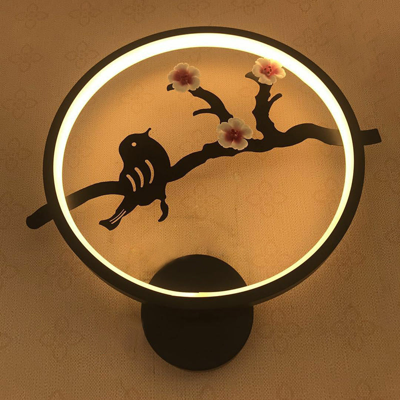BowLift | Minimalistic Round Wall Lamp Lighting Acrylic Living Room LED Wall Mount Lighting in White