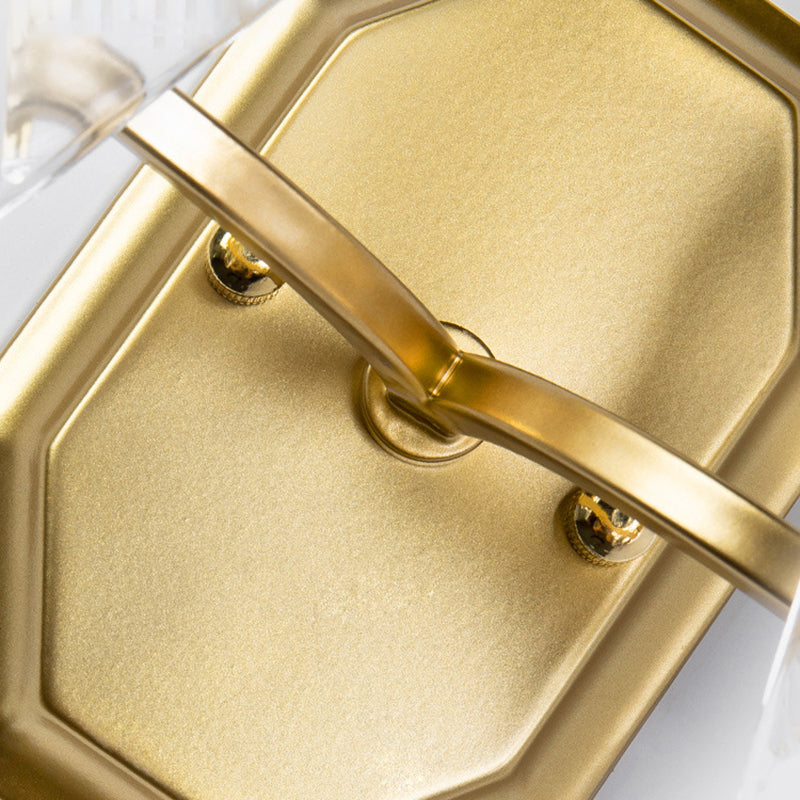 BowLift | Clear Crystal Diamond Wall Light Modern Style 1/2-Head Brass Wall Lamp for Living Room