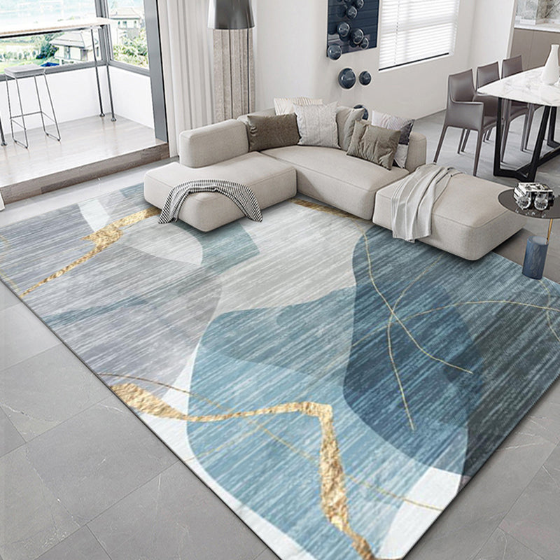 BowLift | Luxurious geometric print rug Multicolored synthetic rug with non-slip backing pet-friendly rug for the living room