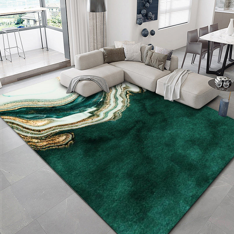 BowLift | Luxurious geometric print rug Multicolored synthetic rug with non-slip backing pet-friendly rug for the living room