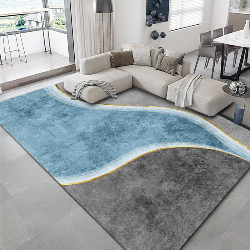 BowLift | Luxurious geometric print rug Multicolored synthetic rug with non-slip backing pet-friendly rug for the living room