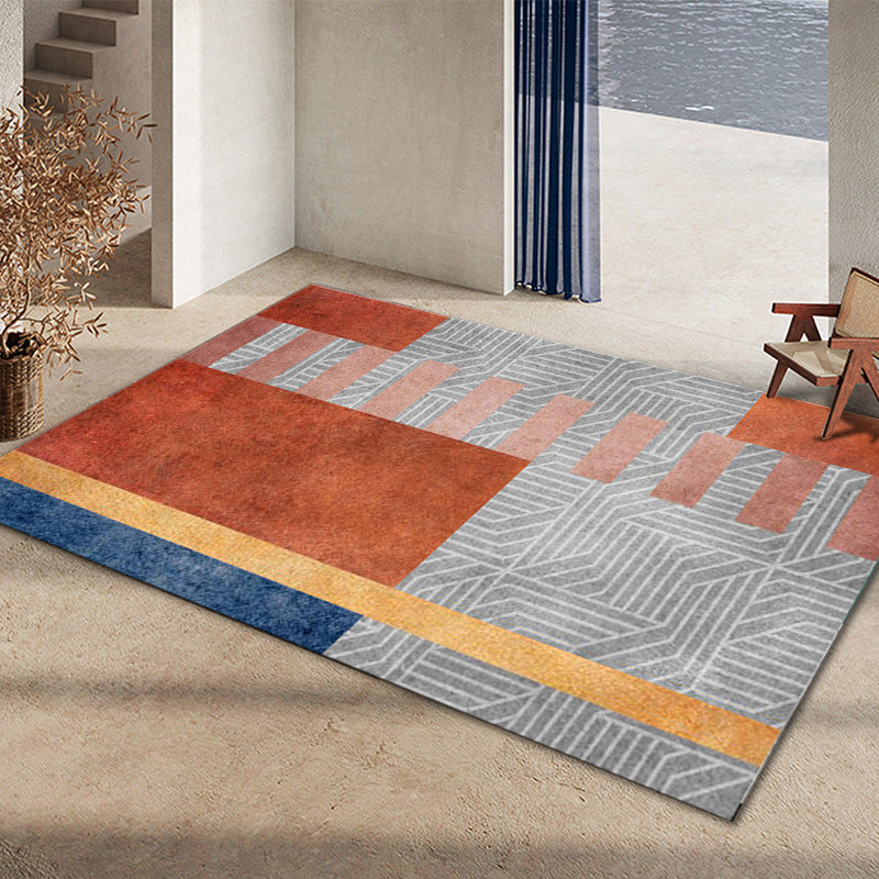 BowLift | Glam Home Decoration Rug Multicolored Abstract Print Rug Polypropylene Non-Slip Back Easy Care Rug