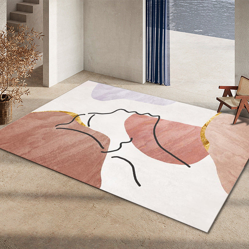 BowLift | Glam Home Decoration Rug Multicolored Abstract Print Rug Polypropylene Non-Slip Back Easy Care Rug
