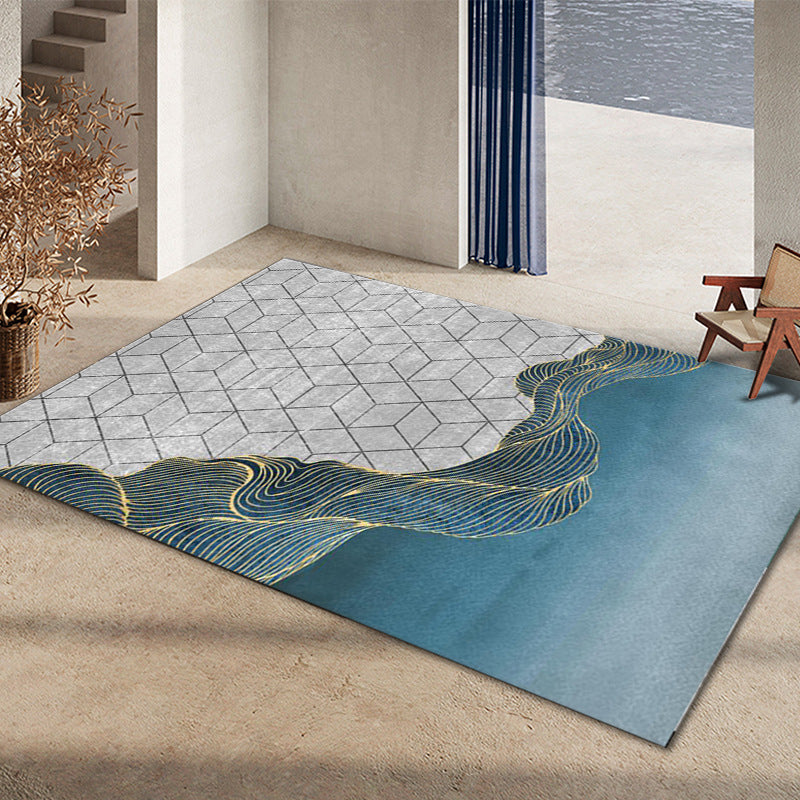BowLift | Glam Home Decoration Rug Multicolored Abstract Print Rug Polypropylene Non-Slip Back Easy Care Rug