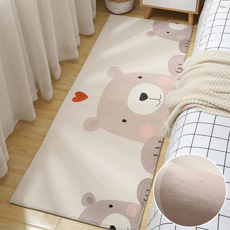 BowLift | Simple Animal Print Rug Multicolored Cute Indoor Rug Synthetic Non-Slip Back Stain Resistant Rug for Room