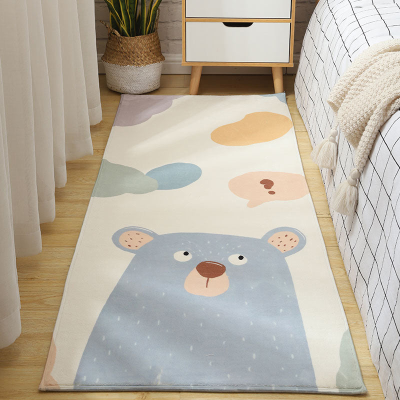 BowLift | Simple Animal Print Rug Multicolored Cute Indoor Rug Synthetic Non-Slip Back Stain Resistant Rug for Room