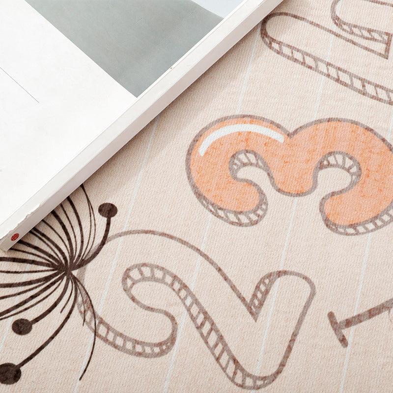 BowLift | Beautiful children's room carpet Multicolored animal print area rug polypropylene non-slip backing easy-care carpet