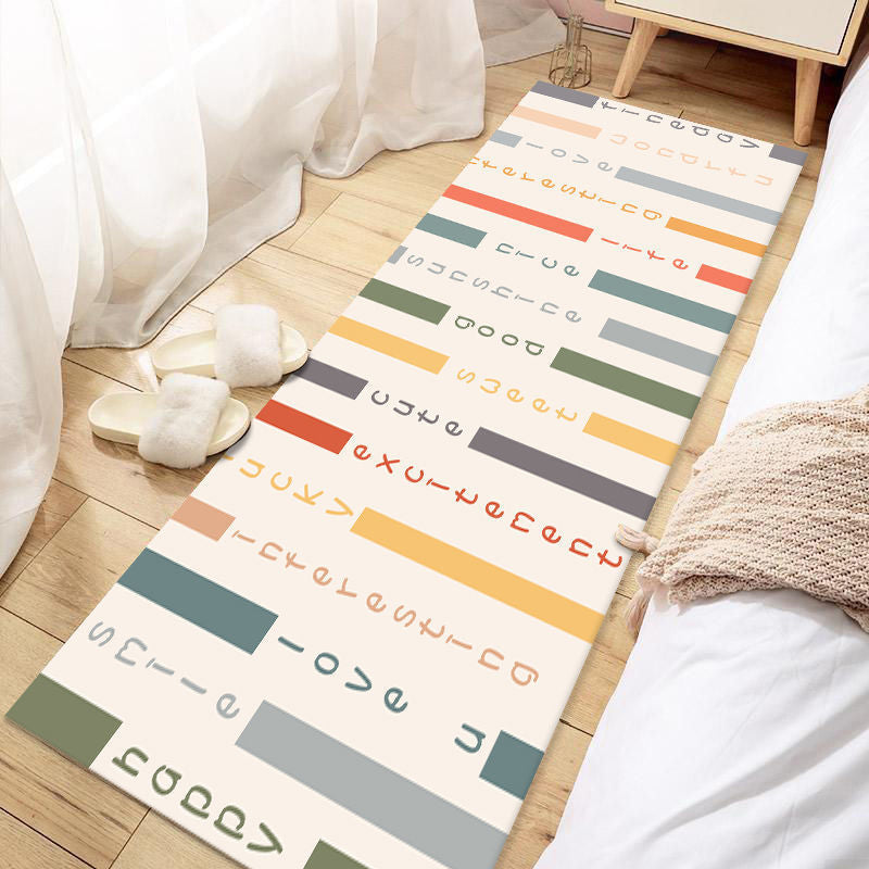 BowLift | Casual Love Rug Multicolor Animal Print Indoor Rug Synthetic Non-Slip Backing Washable Rug for Bedroom