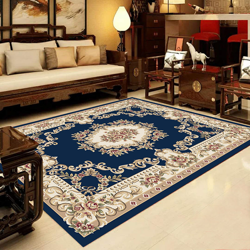 BowLift | Retro Multicolored Western Rug Synthetic Flower Design Area Rug Non-Slip Washable Rug for Living Room