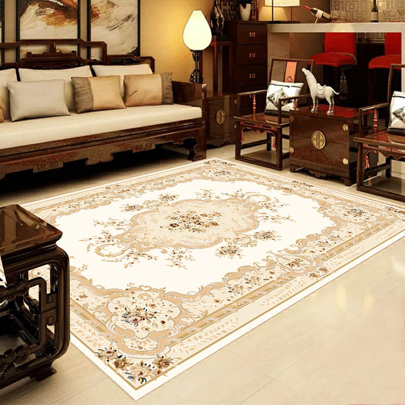 BowLift | Retro Multicolored Western Rug Synthetic Flower Design Area Rug Non-Slip Washable Rug for Living Room