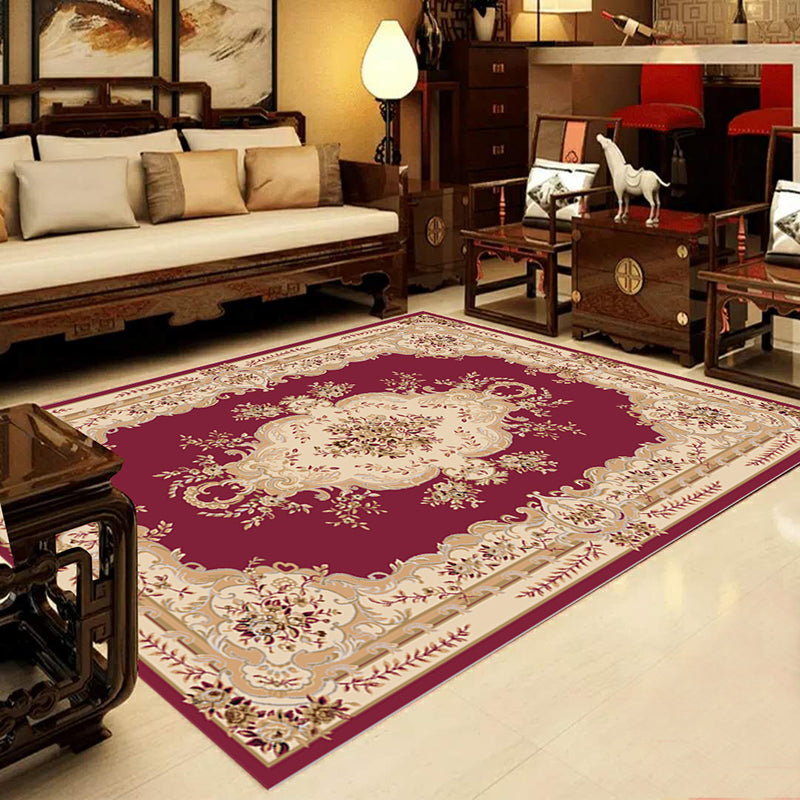 BowLift | Retro Multicolored Western Rug Synthetic Flower Design Area Rug Non-Slip Washable Rug for Living Room