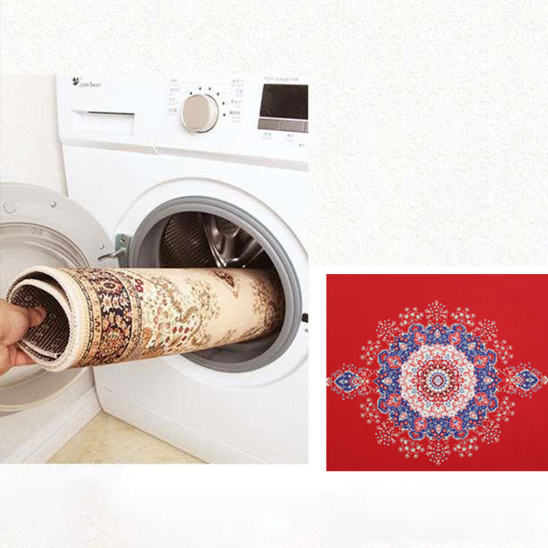 BowLift | Americana Home Rug Multicolored Printed Rug Polyester Non-Slip Backing Easy Care Rug