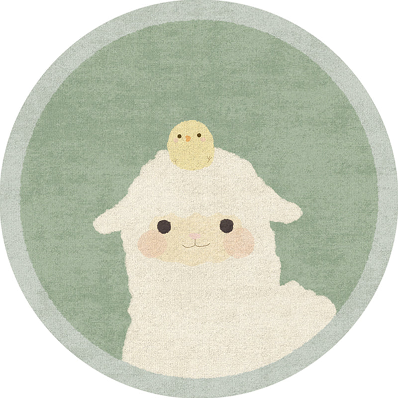 BowLift | Casual Kids Bedroom Rug Multicolor Cartoon Indoor Rug Polyester Non-Slip Easy Care Area Rug