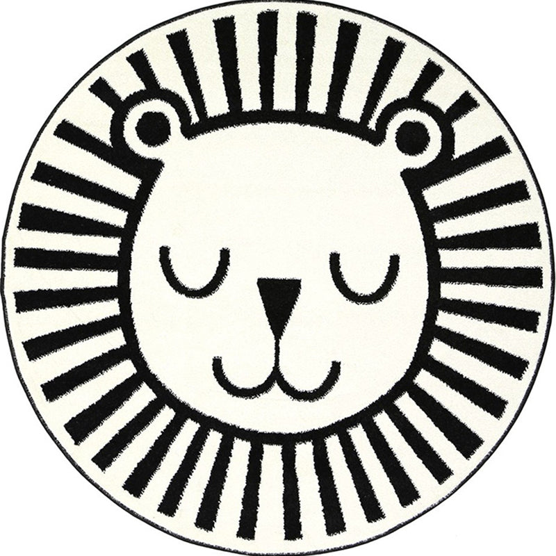 BowLift | Classic Children's Room Rug Multicolored Cartoon Print Rug Polypropylene Washable Non-Slip Backing Rug