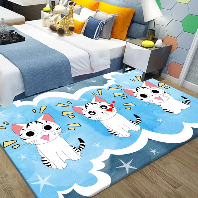 BowLift | Beautiful Children's Room Carpet Multicolor Cartoon Pattern Area Rug Non-Slip Back Easy Care Indoor Rug