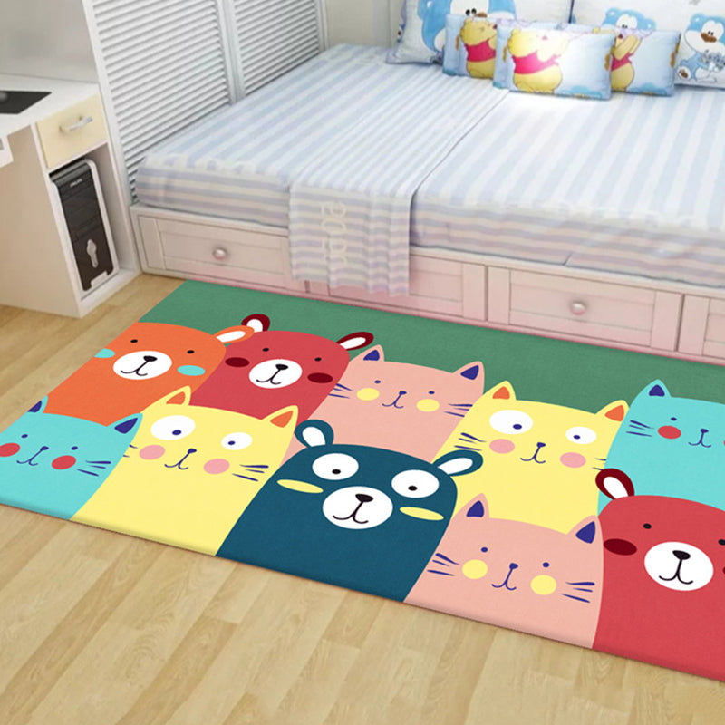 BowLift | Beautiful Children's Room Carpet Multicolor Cartoon Pattern Area Rug Non-Slip Back Easy Care Indoor Rug