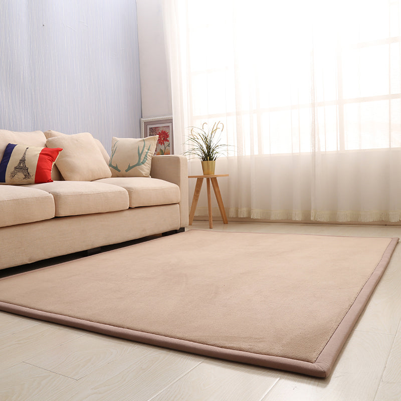 BowLift | Casual Solid Color Rug Multicolored Synthetic Indoor Rug Pet-Friendly Non-Slip Back Rug for the Bedroom