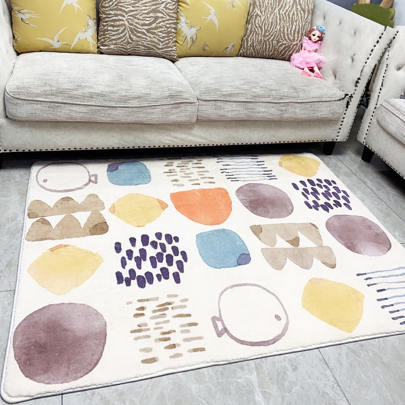 BowLift | Lovelij Kids Room Rug Multi Color Cartoon Pattern Rug Polyester Non-slip Stain-resistant Rug